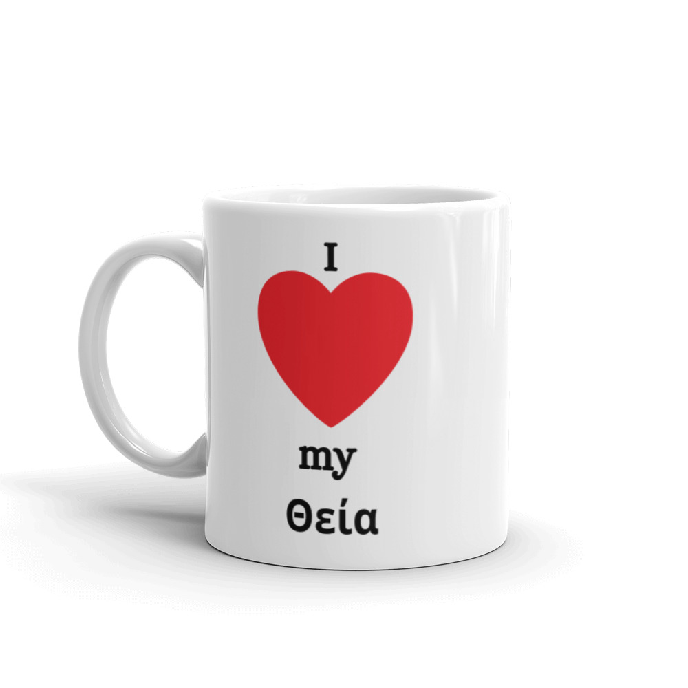 Θεία White glossy mug - Image 2